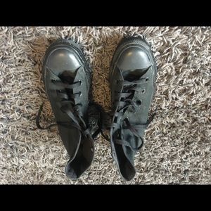 Solid Black Converse